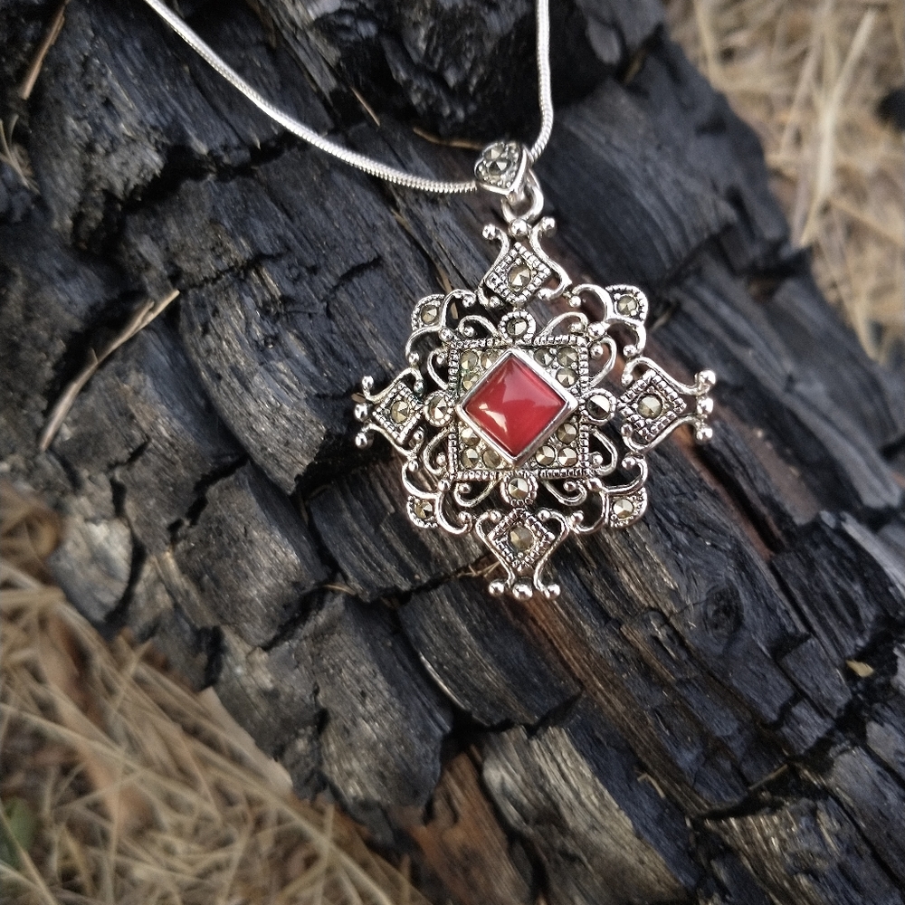 Y2K Ornate Gothic Style Necklace Pendant